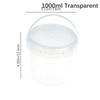 1 шт. 500/1000 мл прозрачное пластиковое ведро с крышкой и ручкой контейнер для хранения продуктов многоразовое ведро для молочного чая