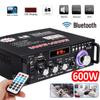 2ch High Output Audio Compact Effective Maximum Output 300W Bluetooth Connection Card Playback Stereo Power Microphone Input 12V 5A Adapter Included
