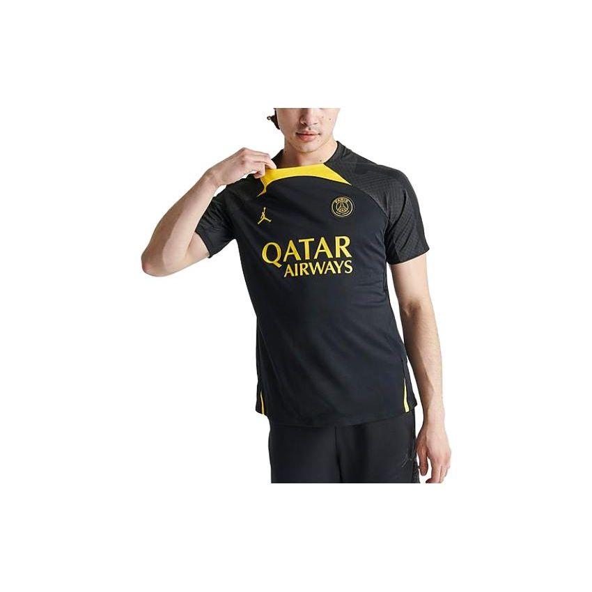 Jordan Футболка Paris Saint-Germain Strike черная/желтая мужская уличная DR4590-011