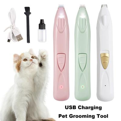 Электрическая машинка для стрижки домашних животных, USB-зарядная машинка для стрижки собак со светодиодной подсветкой, тихая машинка для стрижки когтей для кошек, собак, лап, морды, ушей