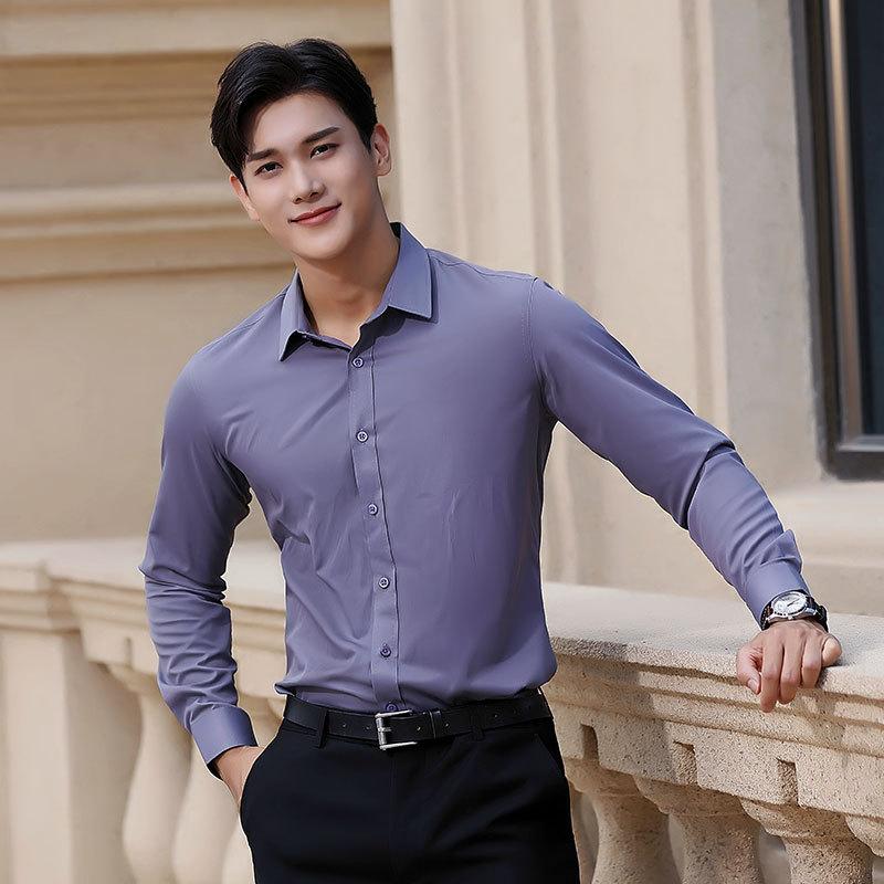 Office Clerk Business Formal Cotton Shirt Men's and Women's Professional Shirt Long Sleeve Overalls Embroidered LOGO