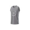 Li Ning Wade Series Letter Print Moisture Wicking Comfortable Breathable Basketball Vest Men Tops Shadow-Gray AAYU063-1
