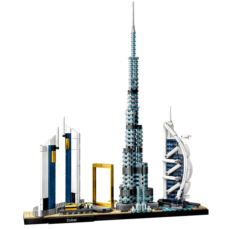 New York London Pairs Dubai Lanmark City Skyline Building Blocks Construction Bricks Set