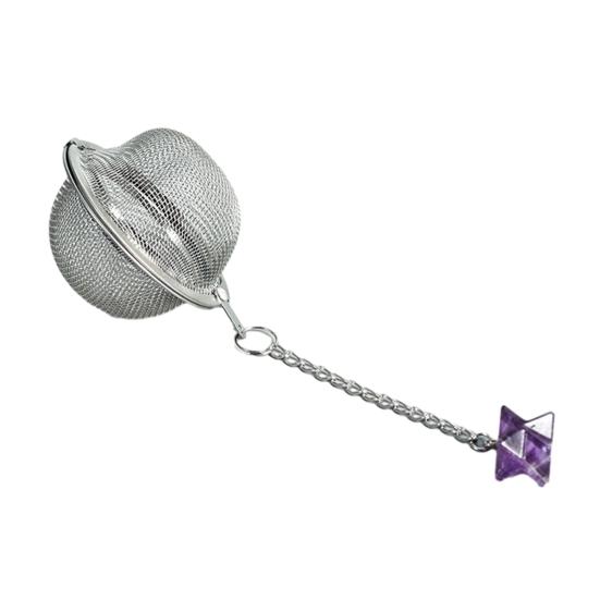 Нержавеющая сталь заварочный чайник даже сетчатый фильтр тонкой очистки с цепочкой нержавеющий универсальный креативный заварочный чайник ситечко для специй