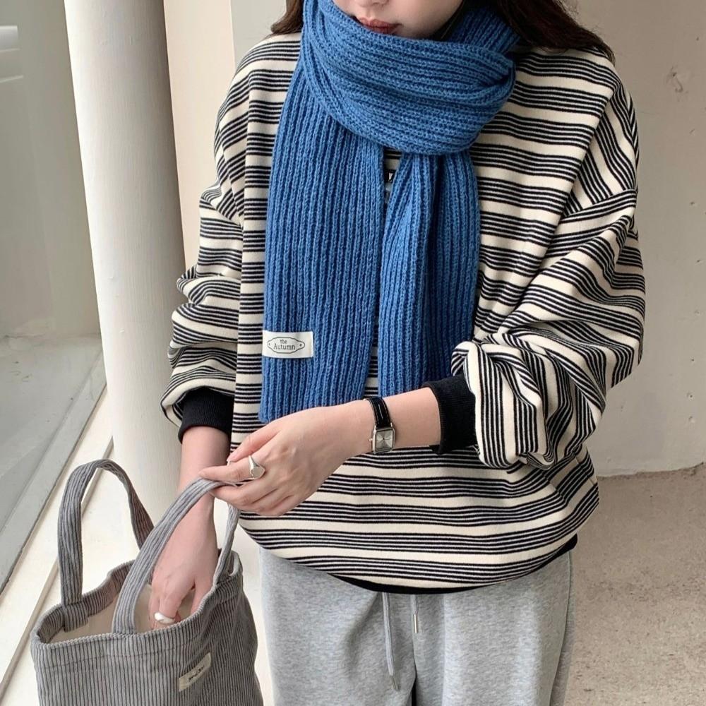 Thicken Women Knitted Scarf Windproof Long Scarves Vintage Wrap Shawls