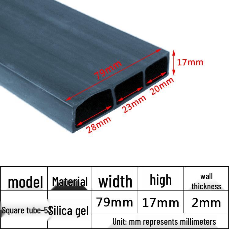 High-Temperature Resistant Silicone Square Tubing: Durable, Customizable, Aging-Resistant Rubber Sheath and Hollow Sealing Strip.