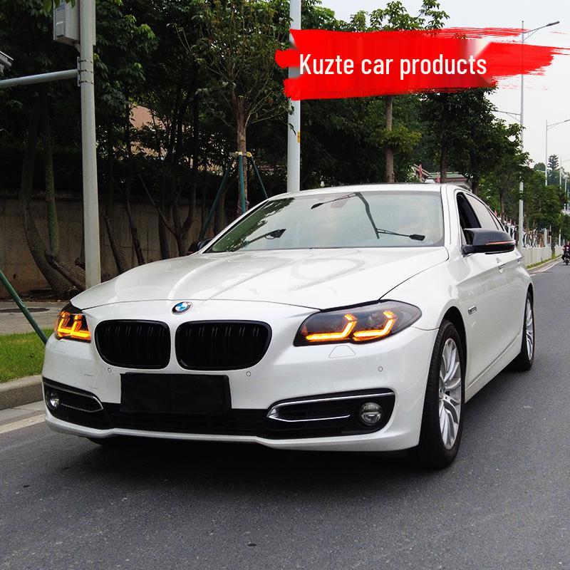 LED Bi-Xenon Headlight Assembly with Flowing Turn Signal for 11-17 BMW 5 Series