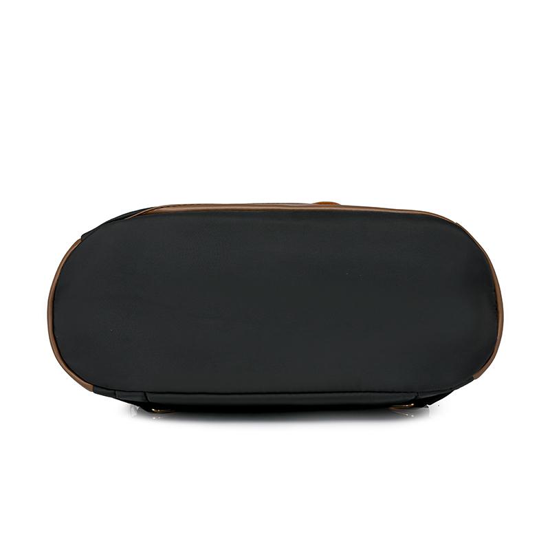 Nylon Backpack Women's Color Block Commuter Backpack Large Capacity Anti-Theft Backpack