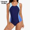 Women's Pro One Piece Swimsuit Women Athletic Swimming Bathing Suit with Built In Bra