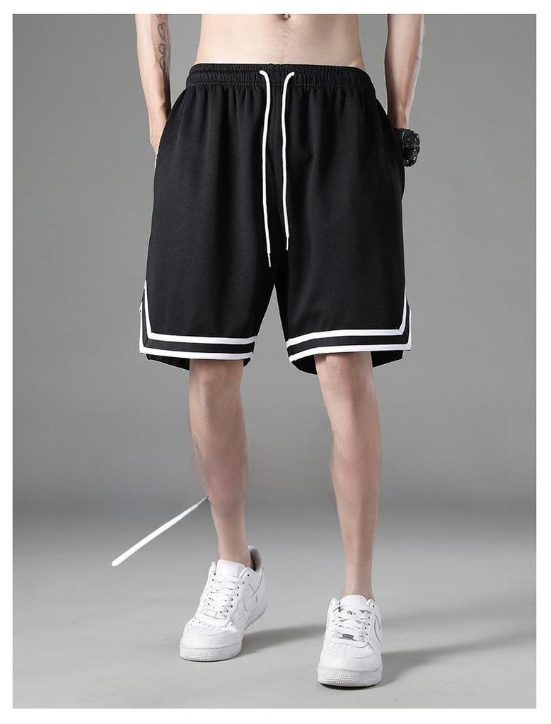 Мужские свободные быстросохнущие сетчатые баскетбольные шорты - унисекс летняя одежда для фитнеса из шелка и пляжа