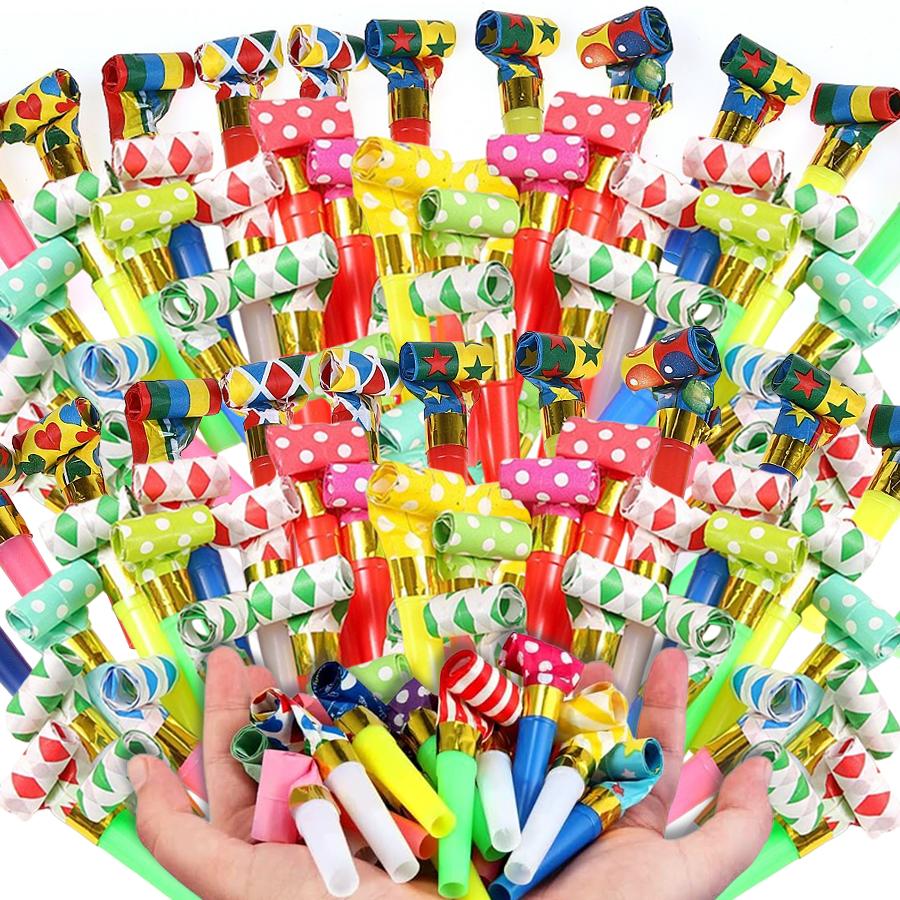 15/35/65pcs Party Blower Colorful Whistles Cheer Generator Atmosphere Creating Supplies Festival Birthday Celebration XJM