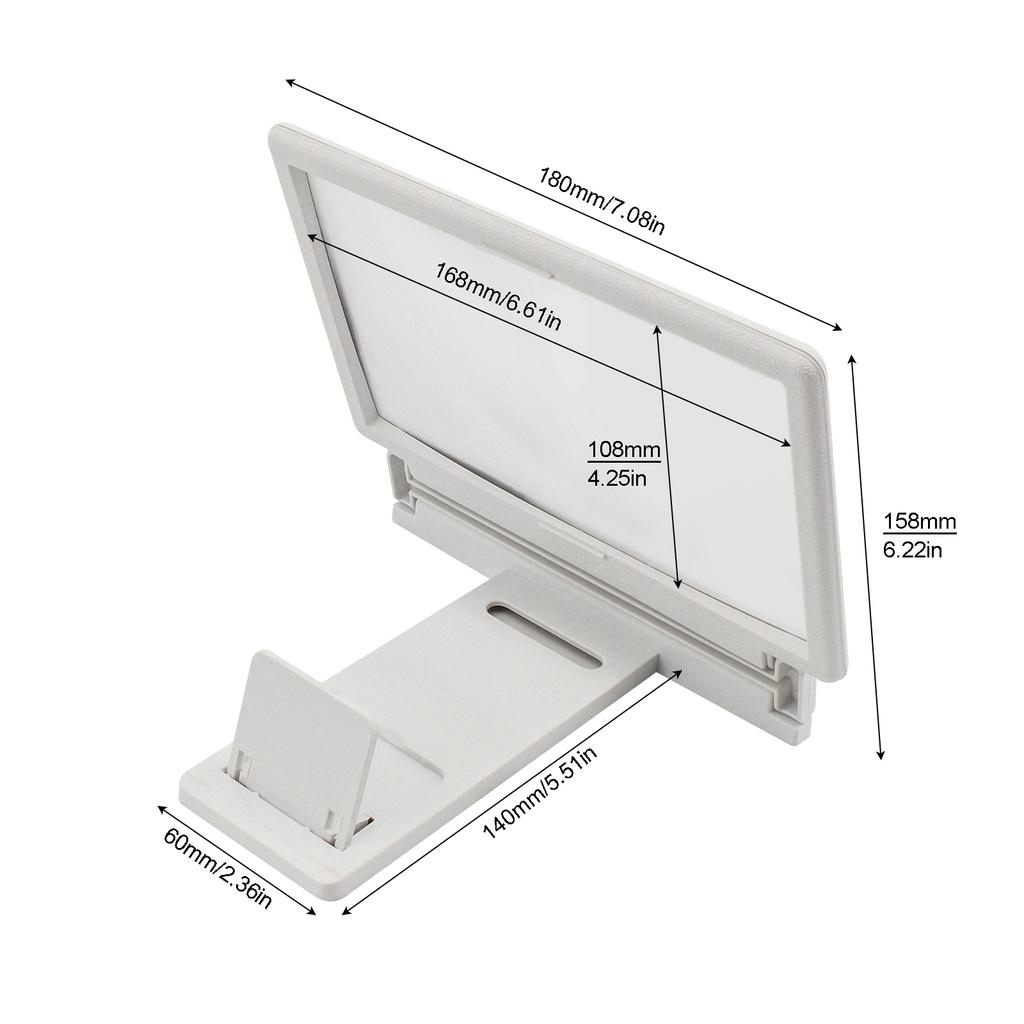 3X обновление и усиление акрилового ABS 3D-видео увеличителя экрана мобильного телефона для фильмов/видео с кронштейном для мобильного телефона