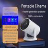 Мини-портативный домашний проектор 4K Ultra HD с беспроводным дублированием экрана телефона
