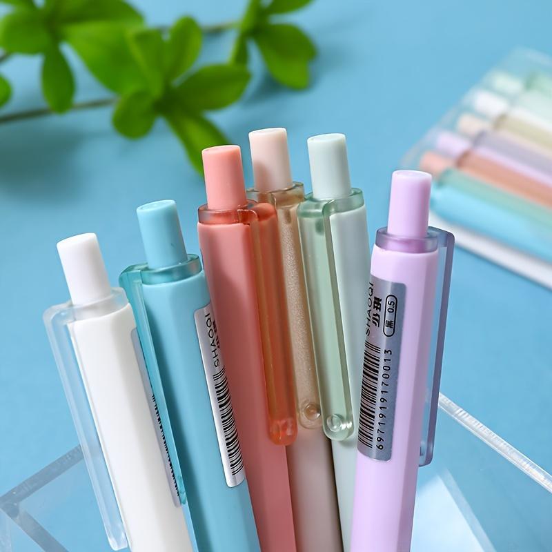 6 шт. простой стиль 0,5 мм мультяшная ручка студенческое обучение письмо гелевая ручка школьные культурные принадлежности подарок (Черные чернила)