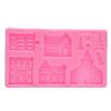 DIY Castle House Christmas Tree Silicone Mold Cake Chocolate Decorative Clay Mould Kitchen
