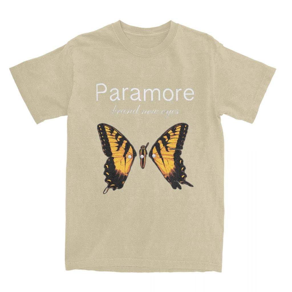 Мужские Женские Футболки Paramore с Логотипом Бабочки Винтажные Хлопковые Футболки Футболки Одежда с Принтом
