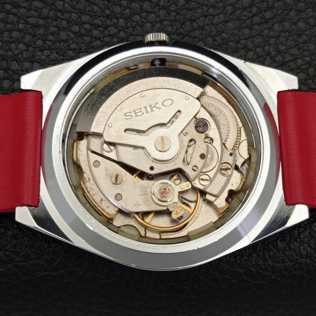 VINTAGE REFURBISHED SEIKO 5 AUTOMATIC 6309A JAPAN MENS RED DIAL WATCH a441310-a