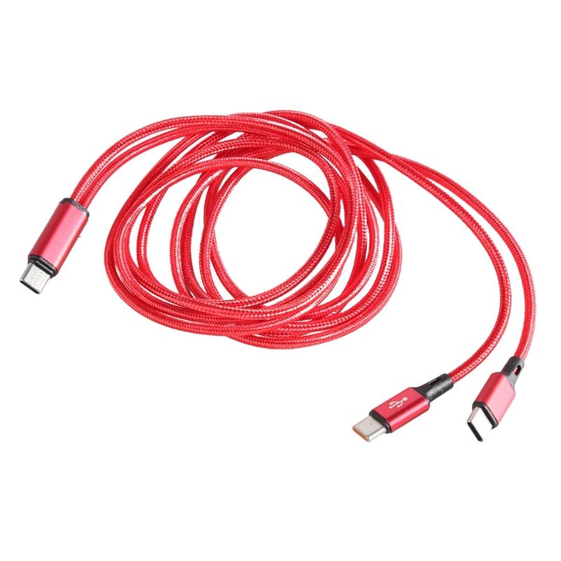 USB C to 2 USB C Splitter Cable Type C Power Cable Nylon Braided, Charge Multiple USB C Gadgets from One USB Source