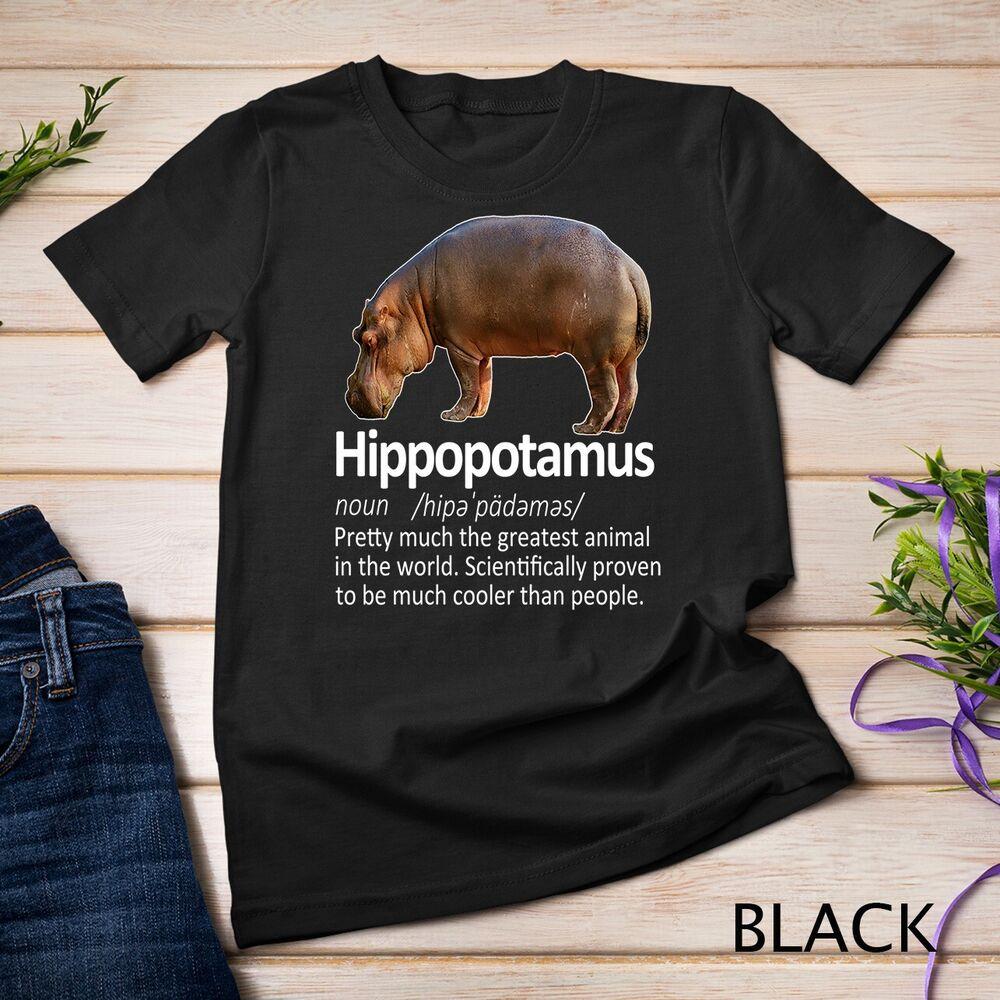 Hippopotamus Funny Definition Cute Hippo Lover Gift Unisex T-shirt