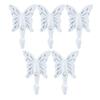 5PCs Clothes Hook Single Bow Type European Retro Zinc Alloy White Wardrobe Use 35 x 55MM