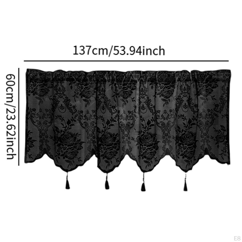 Утепленный оконный ламбрекен с карманом для штанги для спальни и кухни