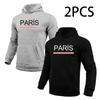 2 in 1 Hoodie for Man Paris Print Autumn Winter Daily Casual Sport Jogging Sweatshirt Home Outdoor Comfort Warm Fashion Pullover
