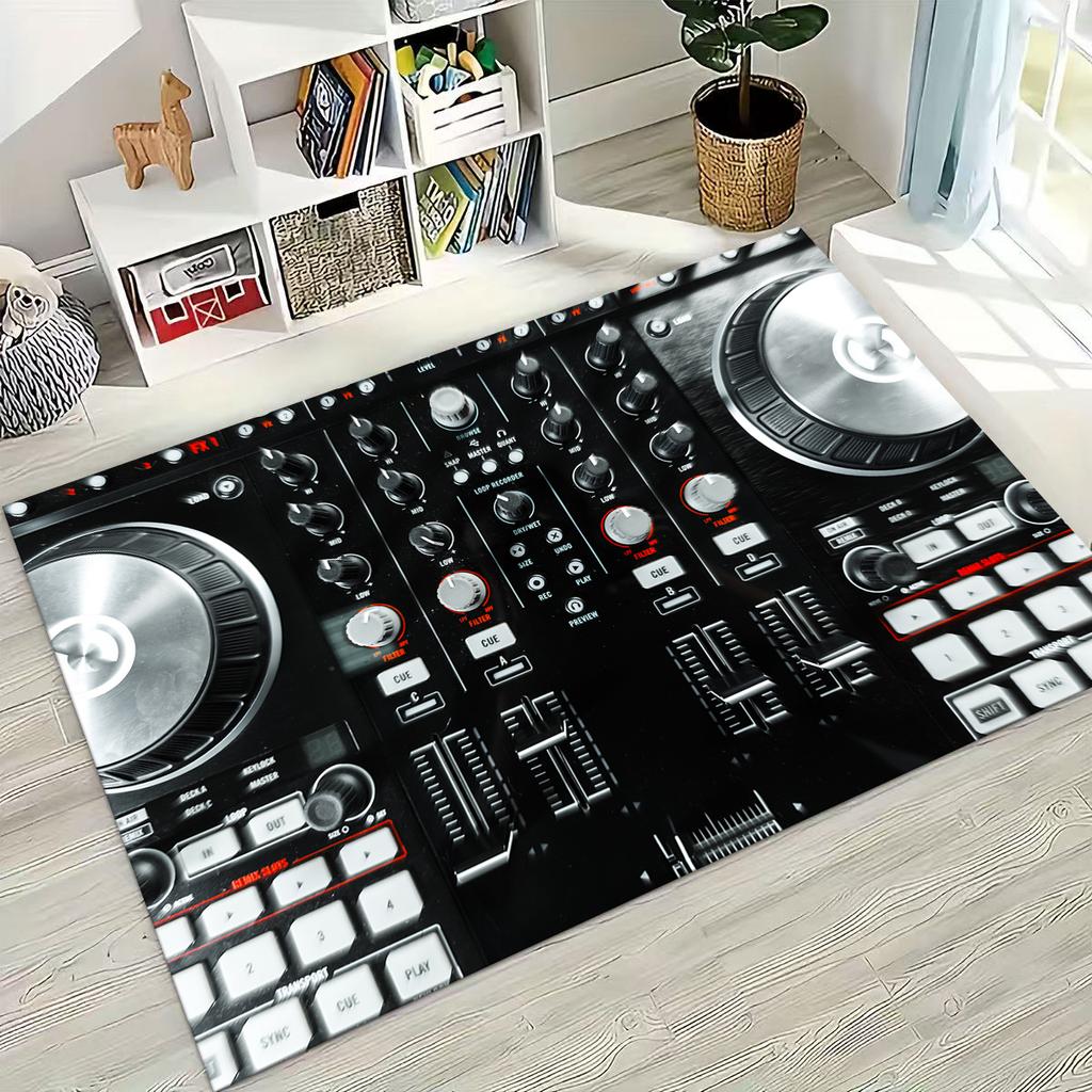 Виниловая пластинка Музыка DJ Экран Лента Ковер Коврик для Гостиной Дивана Спальни Дома Придверный Коврик Декор, Большой Детская Игра Нескользящий Напольный Коврик