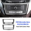 Рамка панели управления мультимедиа CD из углеродного волокна для центральной консоли автомобиля, наклейка для декора интерьера для Mercedes Benz GLE GLS ML GL