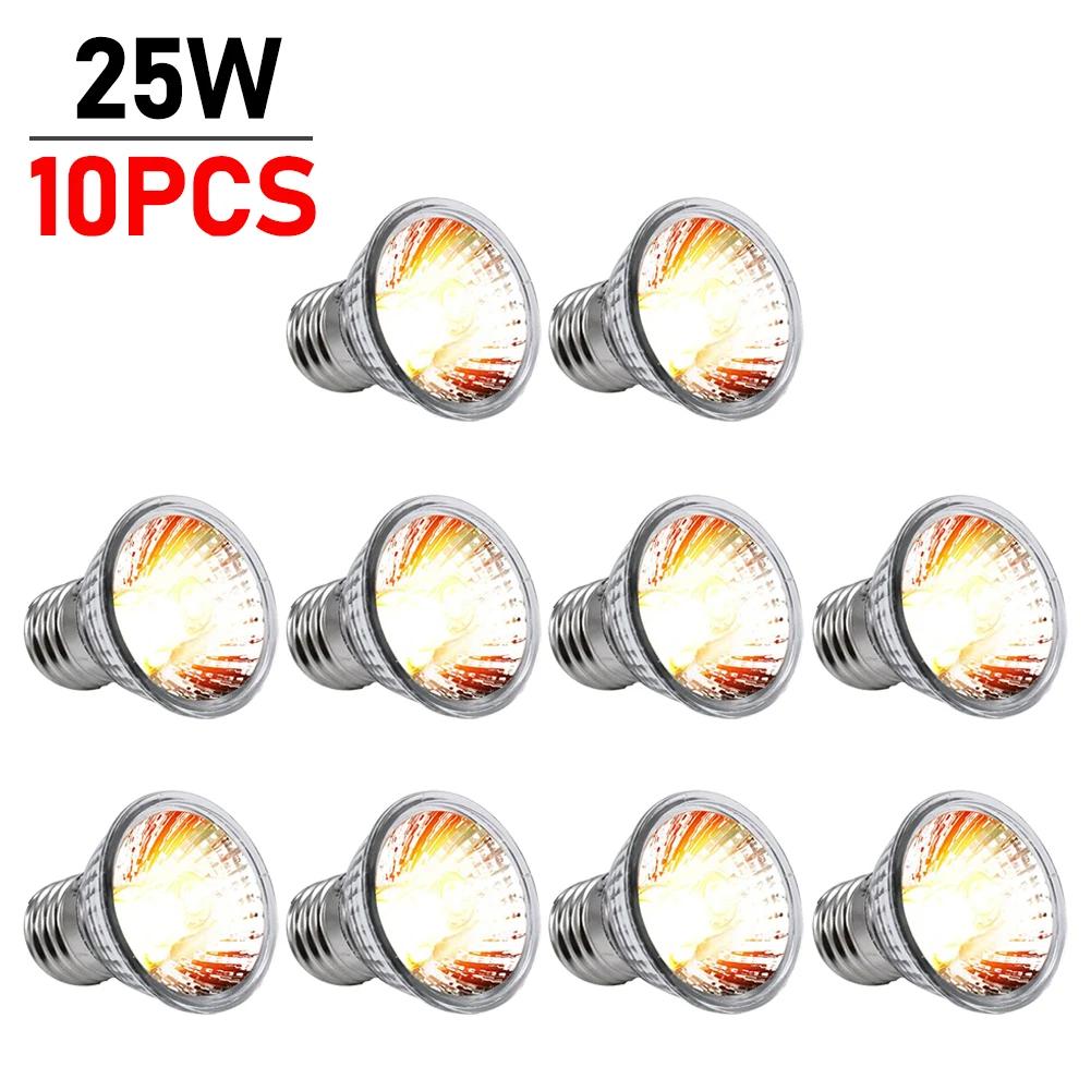 1-10 шт. 25/50/75 Вт UVA+UVB Лампа для рептилий Черепаха Греющая УФ-лампа Нагревательная лампа Полного спектра Солнечная лампа для амфибий