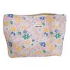 518 Flower Pattern Canvas Makeup Cosmetic Bag Travel Toiletry Organizer Storage Pouch