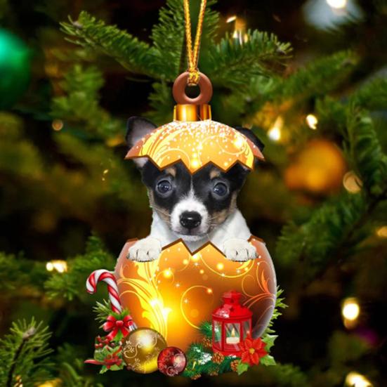 Подвеска для автомобиля в виде собаки, 2D, плоский акриловый орнамент, украшение для салона автомобиля, рождественская елка, подарок