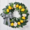 Lemon Wreath Summer Simulation Wreath Immortal Flower Wreath Door Hanging, Wall Hanging Decoration, Direct Sales