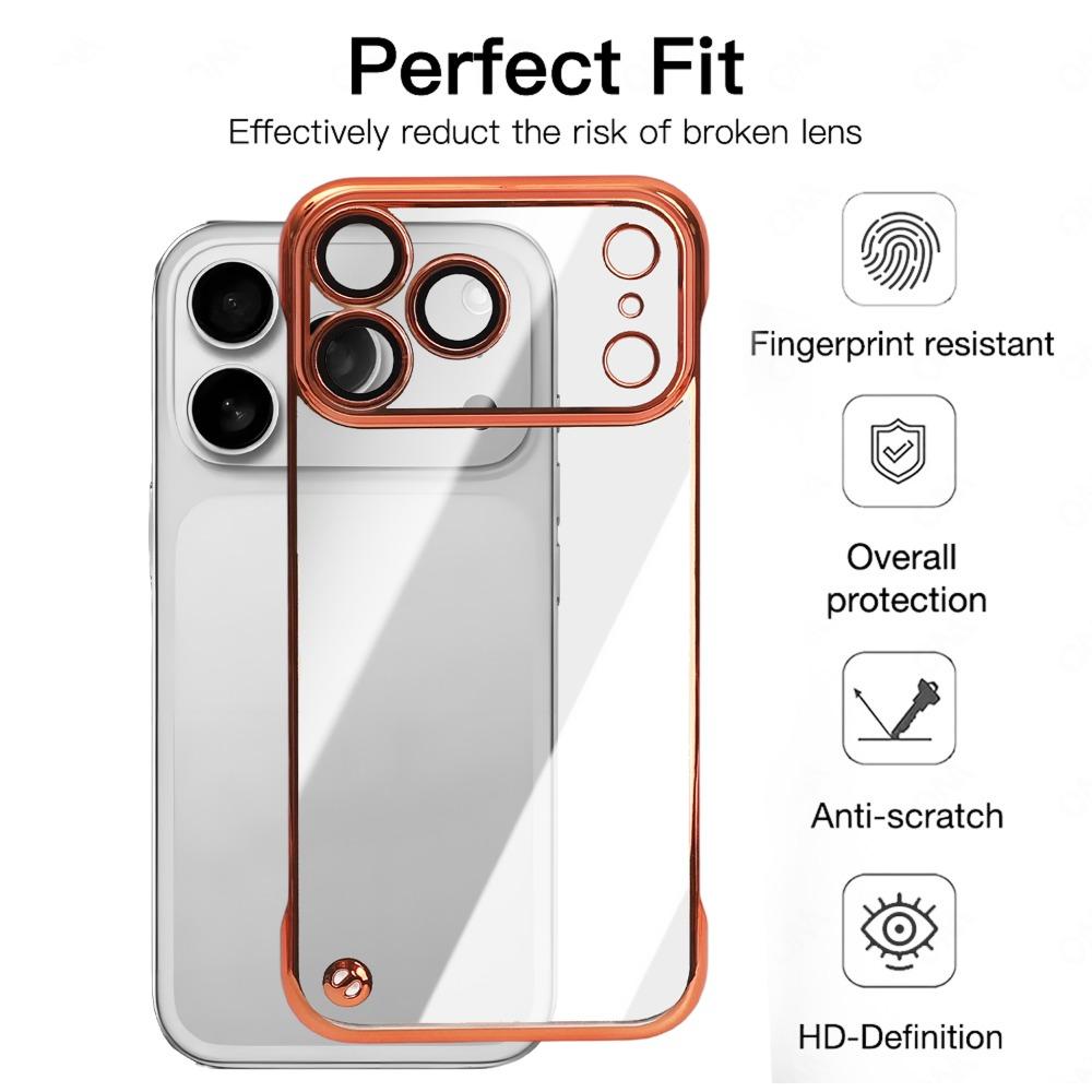 Ультратонкий прозрачный чехол для IPhone 17 Pro Max Матовый Жесткий Покрытие PC Всестороннее Защитное Стекло для Камеры Ударопрочный Корпус для IPhone 17Air