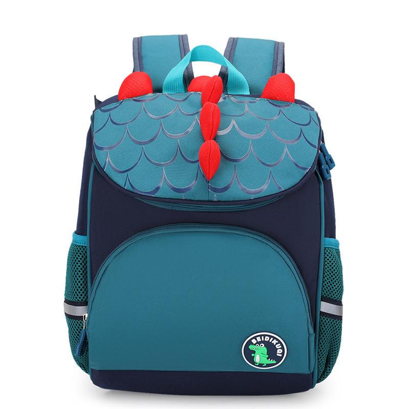 Cute Waterproof Nylon Dinosaur Backpack For Kindergarten Students And Toddlers