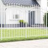 Garden Fence Woerden White 240 x 190 cm Powder Coated Steel