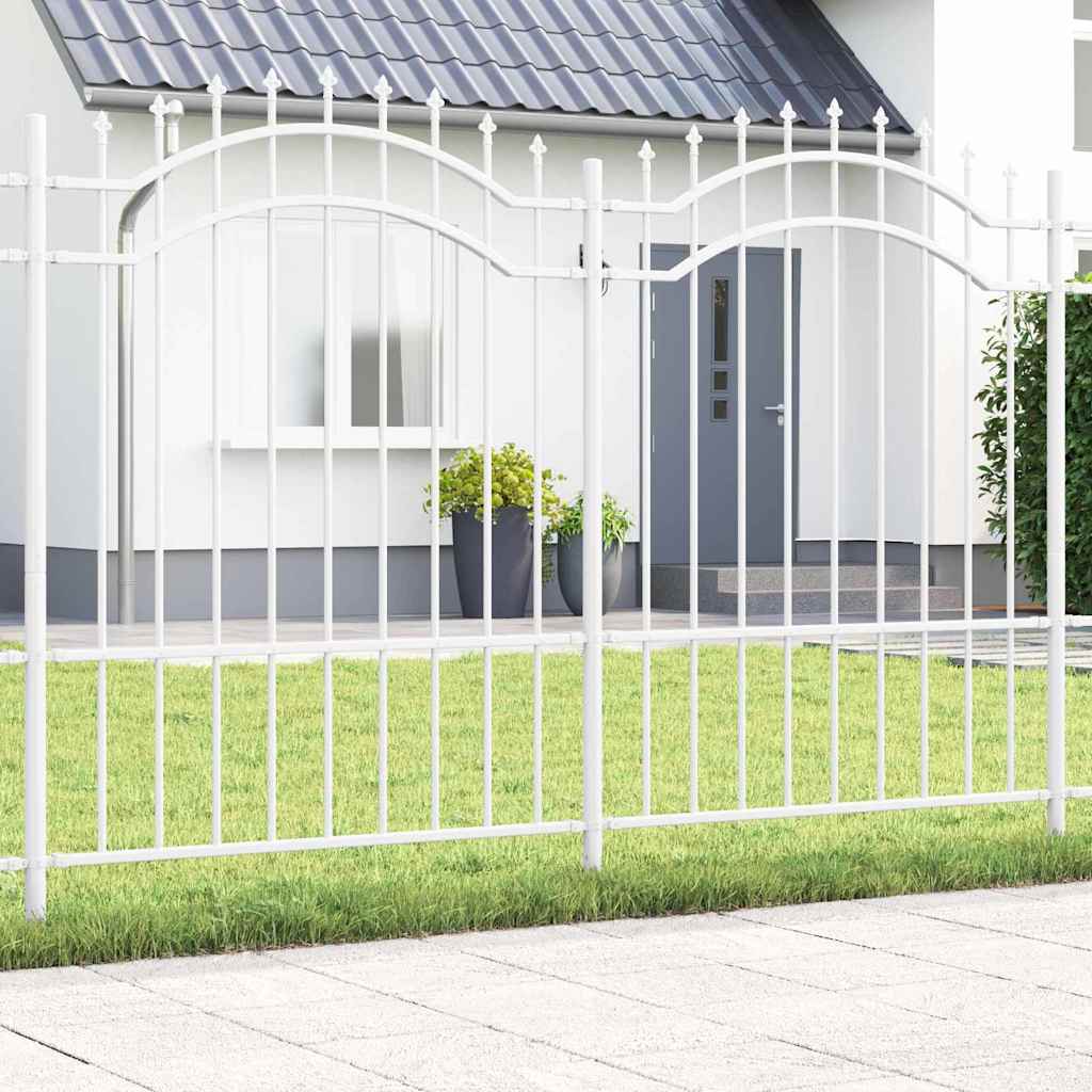 Garden Fence Woerden White 240 x 190 cm Powder Coated Steel