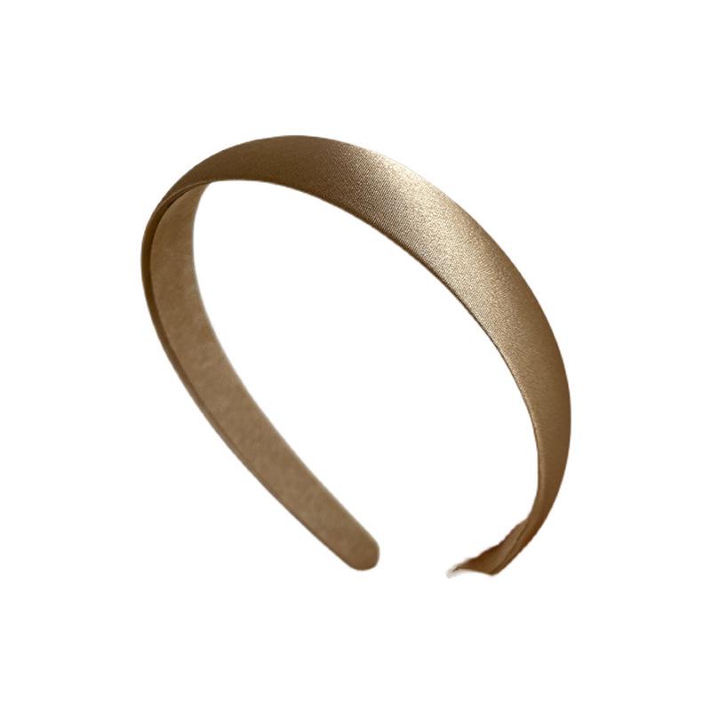 Французская ретро шелковая повязка на голову: Элегантный однотонный женский аксессуар для волос