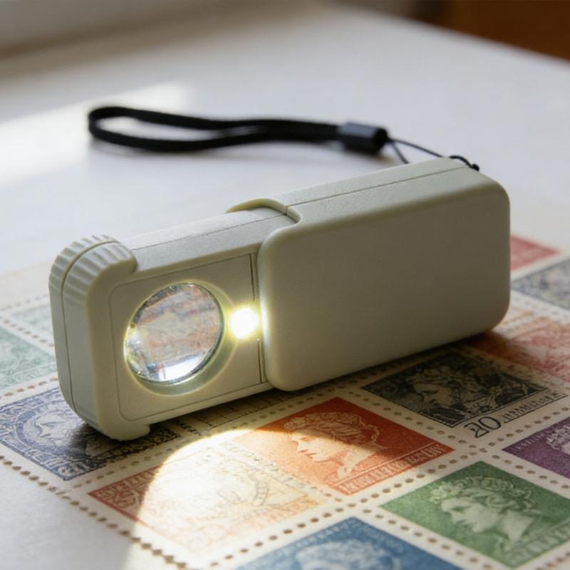 Retractable Magnifier 15X 30X 45X Magnification Lenses with LED Light for Enhances Visibilities in Low Light Conditions