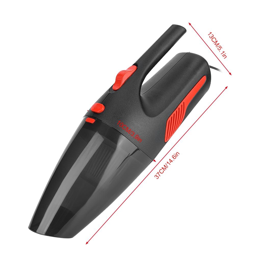 120W Wired Vehicle Cleaner Wet and Dry Dual Use Car 12V ABS Suction Cleaner(Black)
