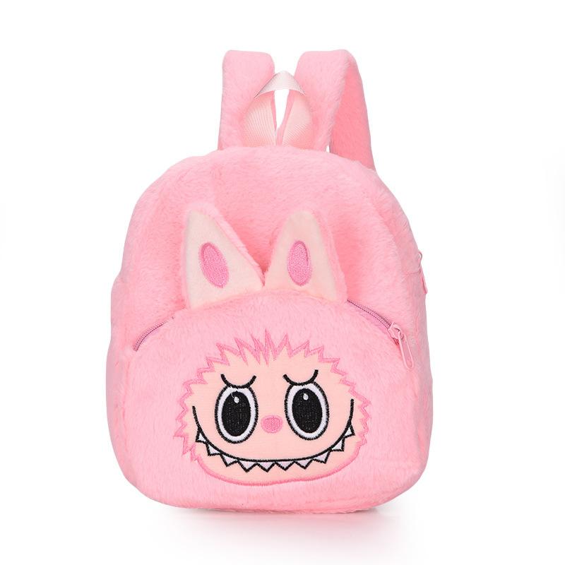 New Children's Backpack Manufacturers Wholesale Large Capacity Fluffy Backpack Rabub Plush Toys