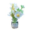 Mini Flower Vase Car Dashboard Decor Cute Center Console Accessory with Adhesive Realistic Micro-Landscape