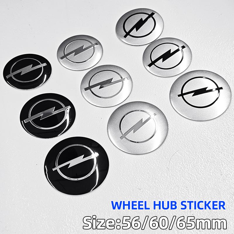 AAHG1 4pcs 3D 56mm 60mm 65mm Car Wheel Hub Centre Cap For Opel Badge Emblem Hub Center Cover Car Logo Sticker Styling Accessories