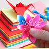 100 шт. Двусторонняя квадратная бумага для оригами, одного цвета с обеих сторон, для детей, школьных проектов по искусству и ремеслу