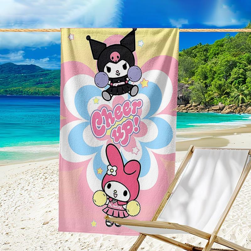 1pc Sanrio3 Beach Towel, Beach and Seaside Swimming Pool Equipment, Fashion Pattern, Rectangular, Travel Essentials