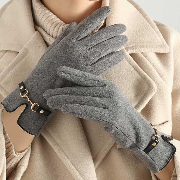 Перчатки Женские Зимние Бархатные Холодные Теплые Перчатки для Верховой Езды Вождения Сенсорный Экран Новые Перчатки