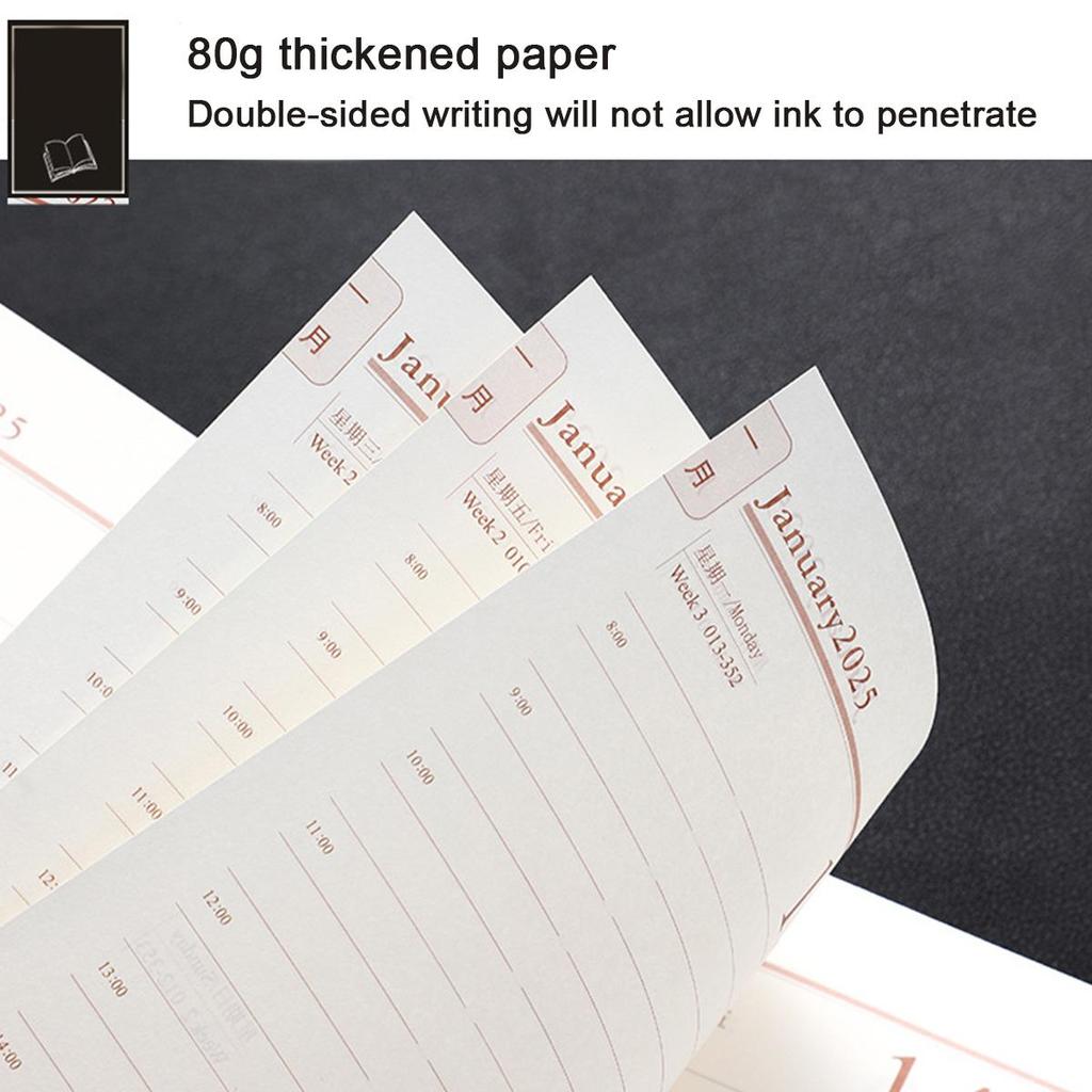 Ежедневник для школьников из толстой кожи формата А5, годовой график на 2025 год, деловой блокнот, ежедневник на 365 дней, заметки, блокнот, 170 листов