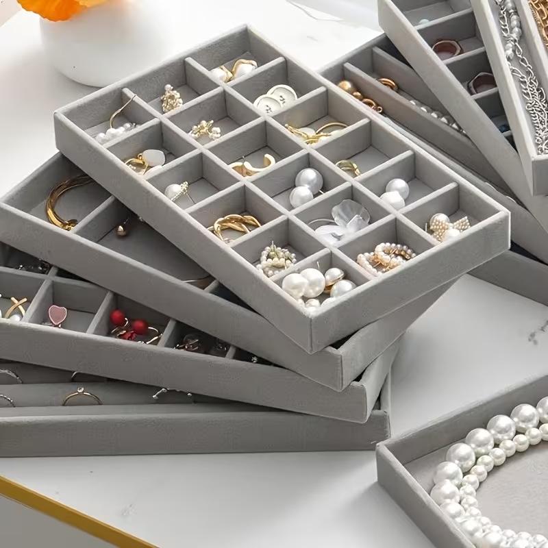 Бархатный лоток для хранения ювелирных изделий, браслетов и аксессуаров - Дизайн «Ледяной цветок»