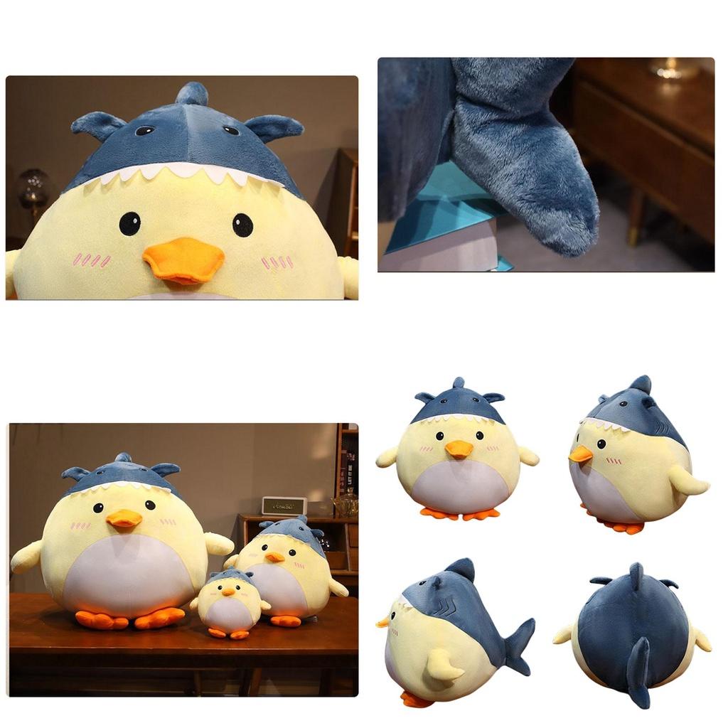 Мягкая и милая мультяшная плюшевая игрушка в виде акулы и утки для детей, офисного кресла и времени для сна, чучело животного