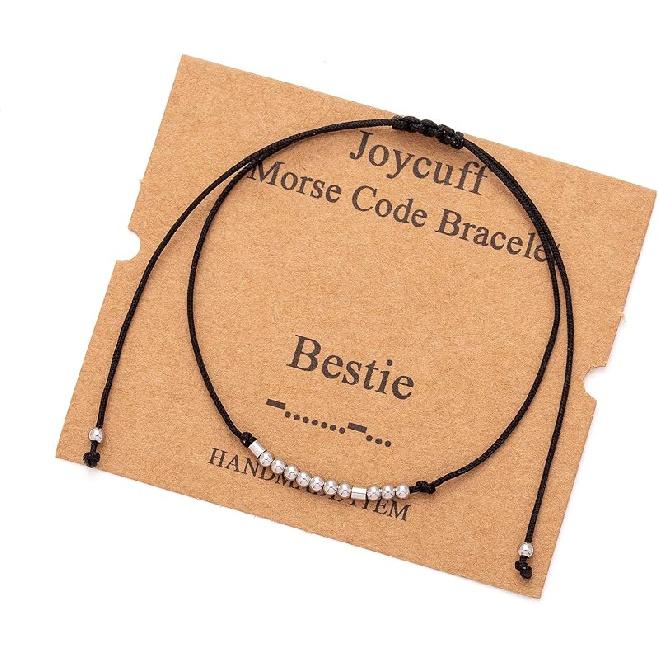 Вдохновляющие браслеты азбукой Морзе Мотивационное ободрение Памятные Уникальные подарки Шнурок Нержавеющая сталь Дружба Регулируемые Серебряные браслеты для