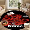 Custom Name Personalized The Evil Dead Print Round Rug, Versatile Home Decor Carpet, for Playroom, Apartment, Balcony, Entryway, Hallway Gift